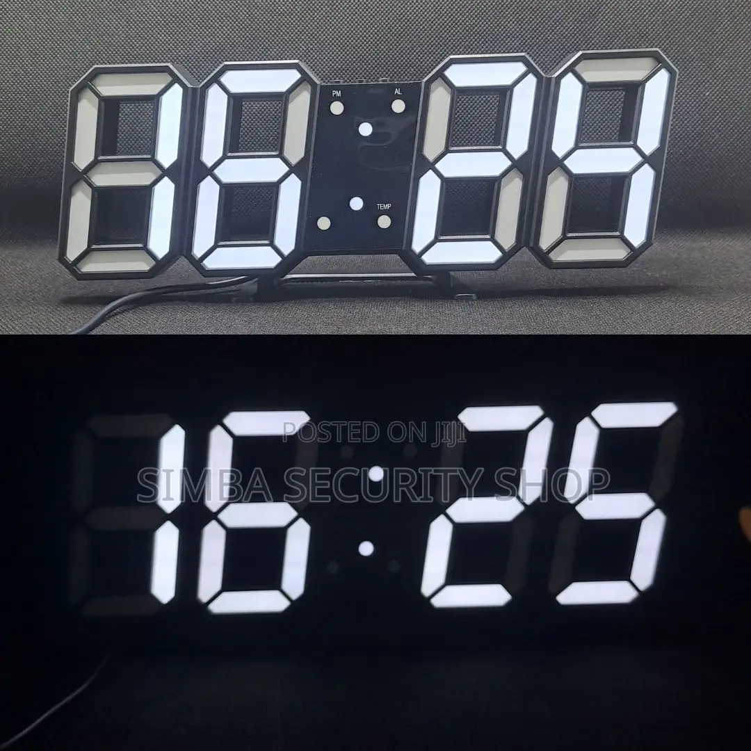 Gaming Smart 3d Led Digital Clock Black With Alarm Usb Thermometer Ai