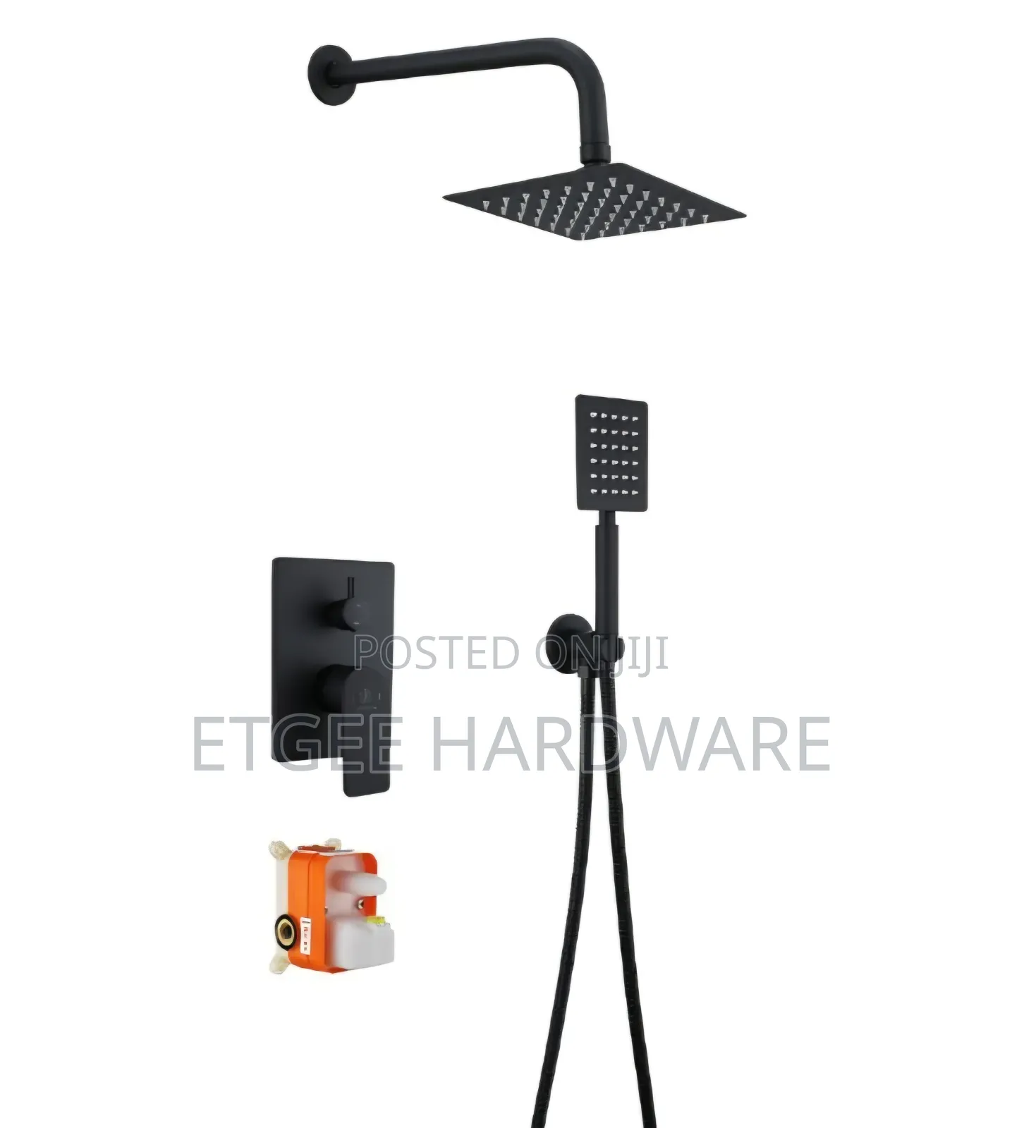 4 Way Concealed Shower Mixer Black H