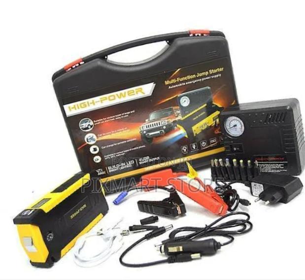 2-in-1 Car Jump Starter With Air Compressor Power Bank