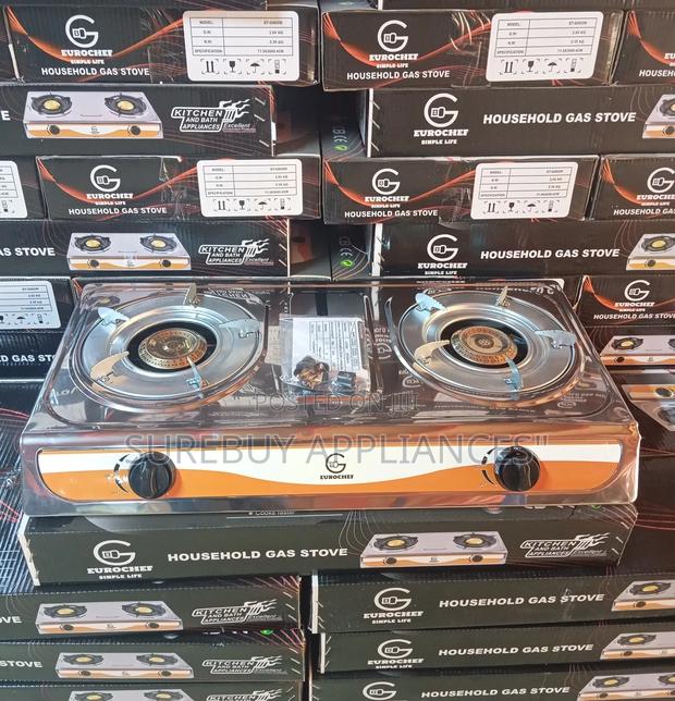 Eurochef 2 Burner Stainless Steel Gas Cooker – Table Top LPG Stove