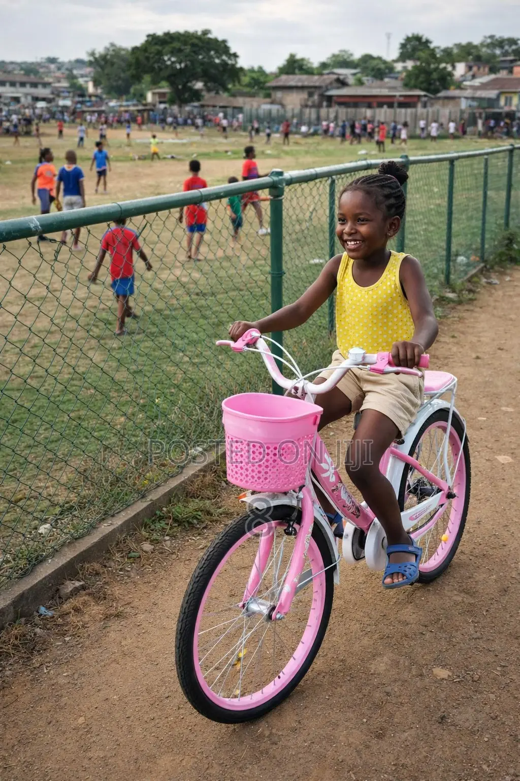 Girls Pink Bicycle With Basket for Kids