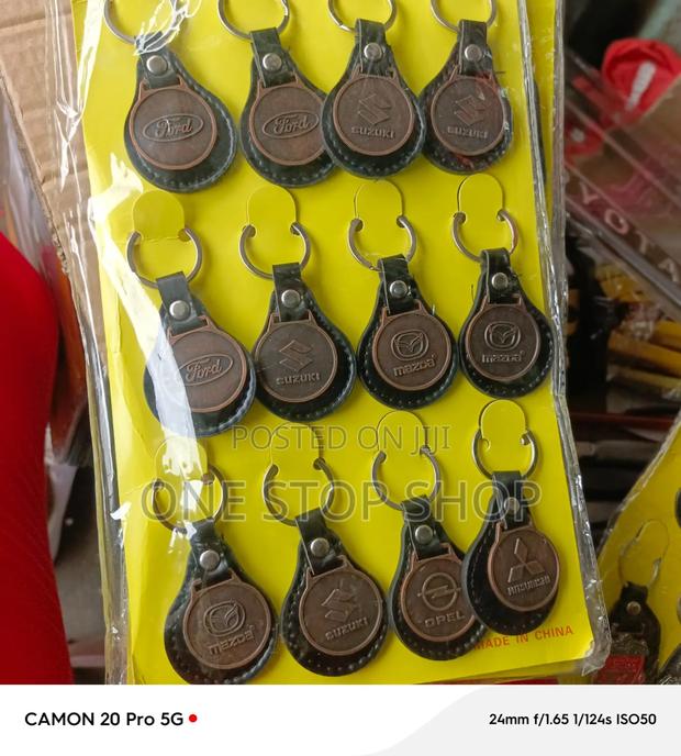 Car Logo Leather Key Tags Chains