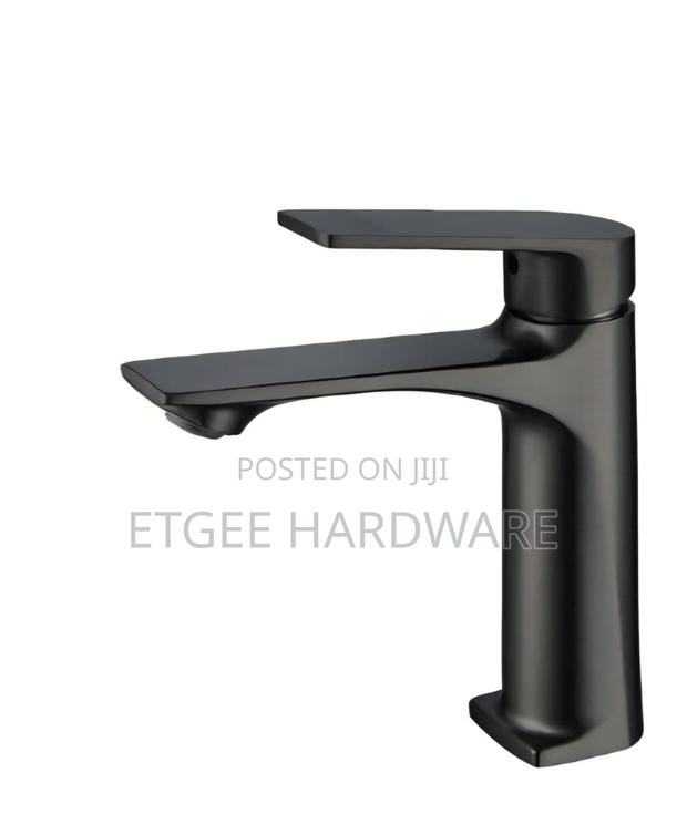 Basin Mixer Chrome Black Hot and Cold Water- 16