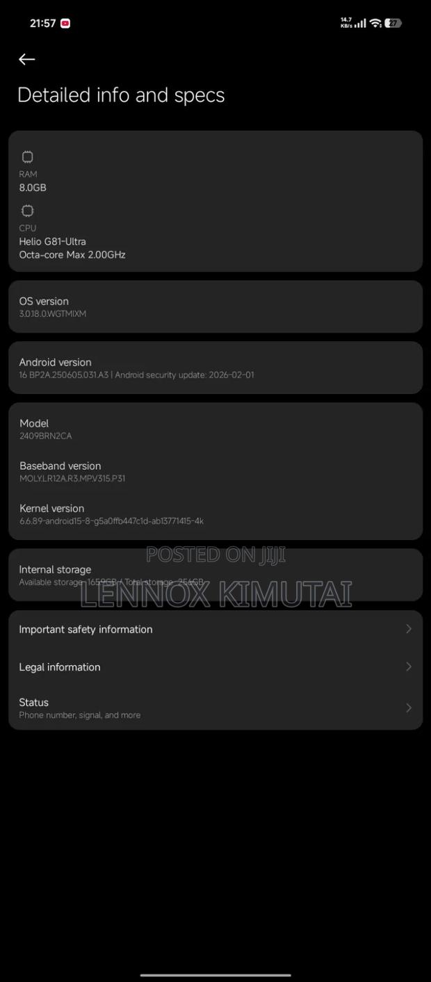Xiaomi Redmi 14C 256 GB Black - thumbnail 4