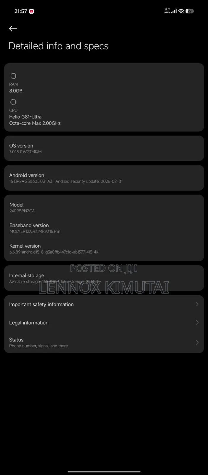 Xiaomi Redmi 14C 256 GB Black