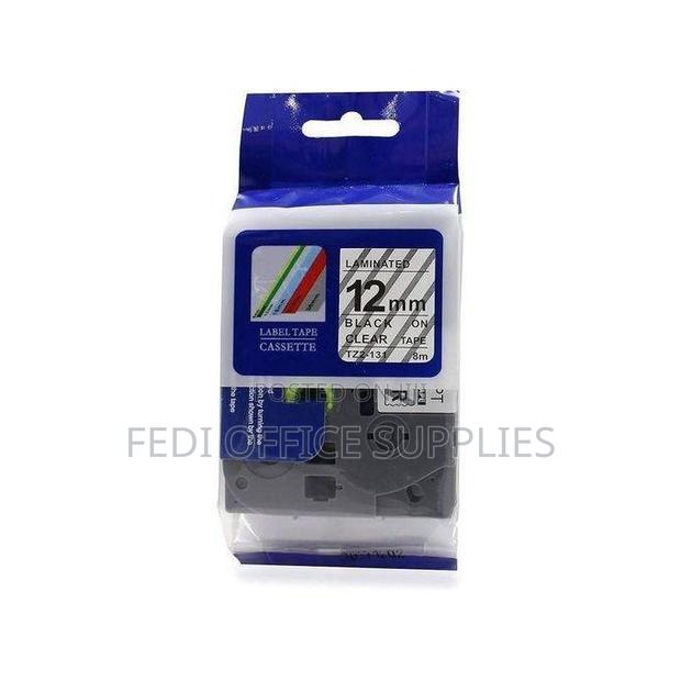 Brother Tz2-131 12mm Black on Clear Compatible Label Tape