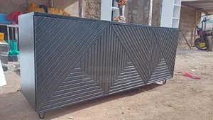 Black Patterned Tv Stand