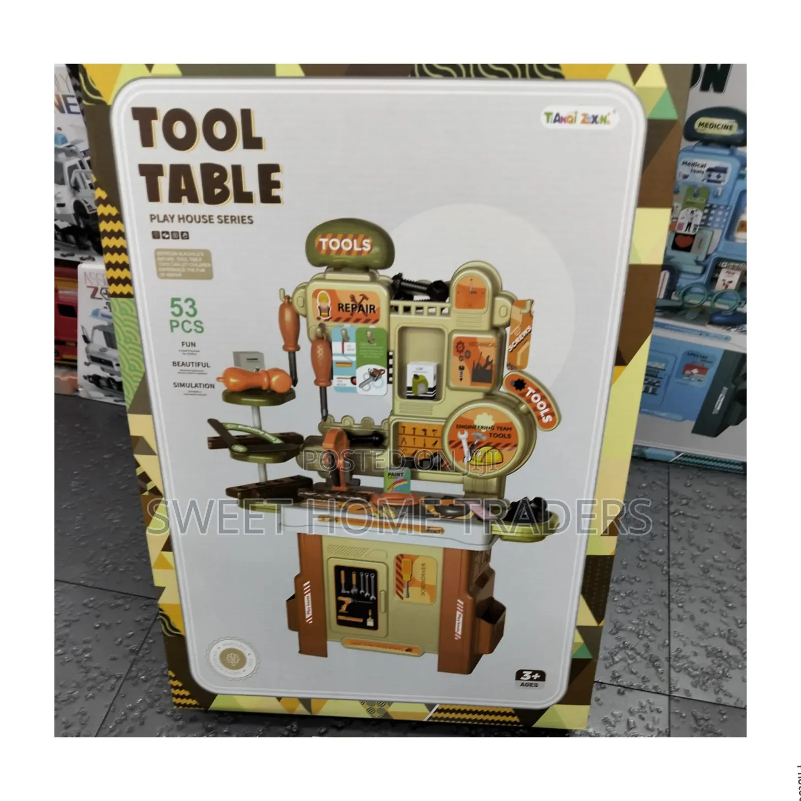 53 PCS Tool Table Play Set