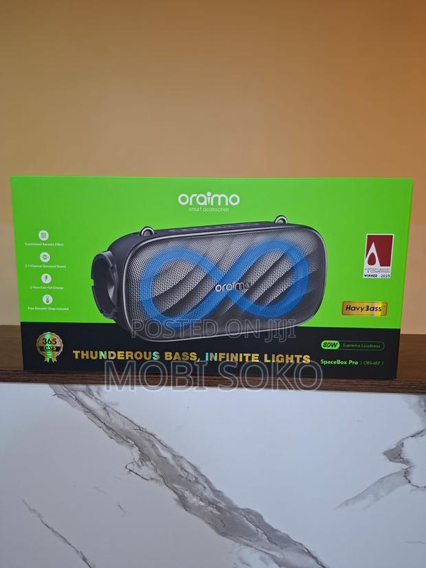 Oraimo Spacebox Pro 80w Karaoke-Support Wireless Speaker - thumbnail 3