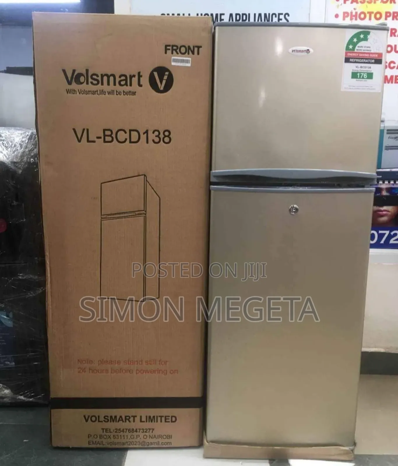 Volsmart 138l Double Door Fridge – Perfect for Home or Office Use