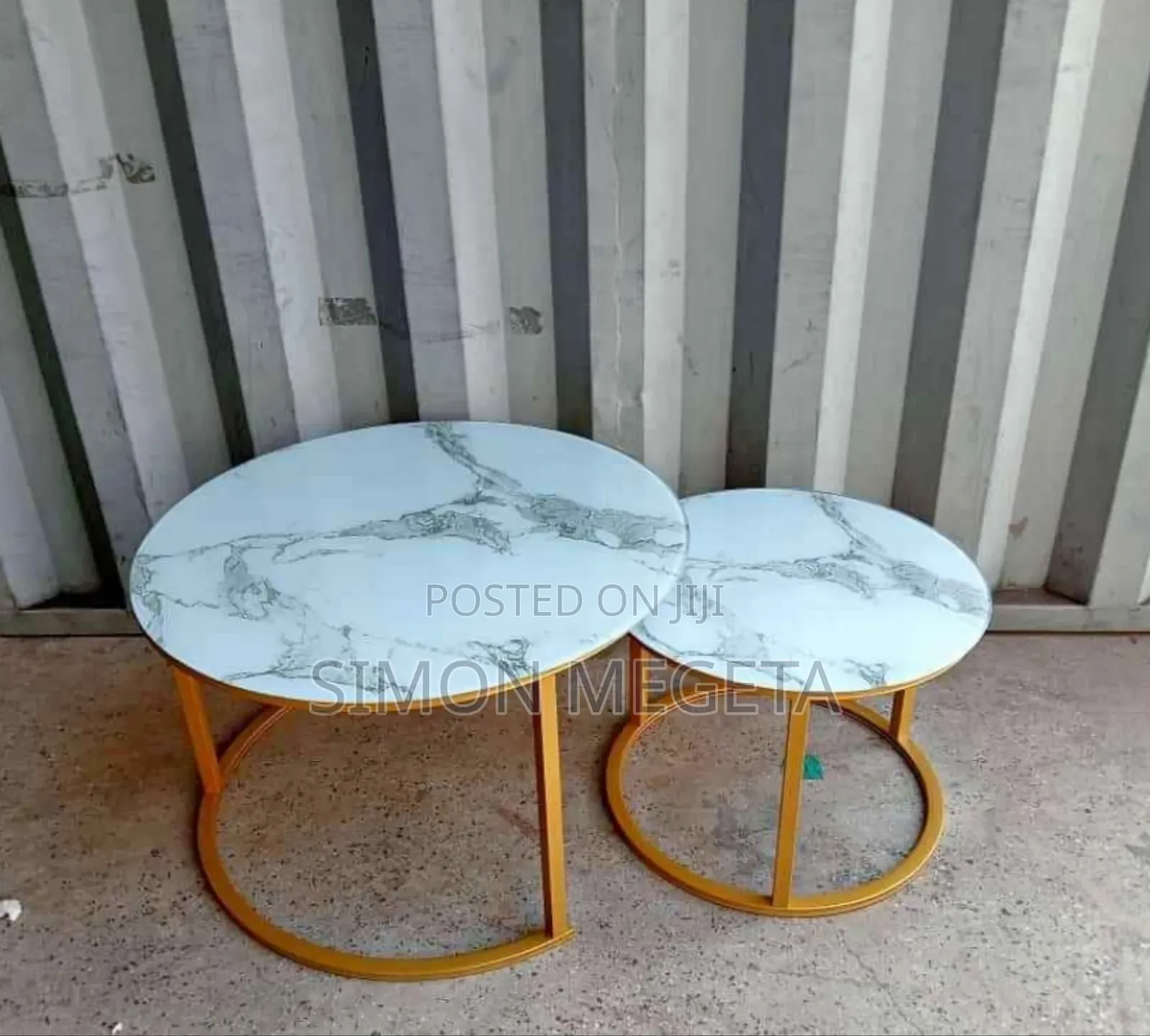 White Nesting Tables –Minimalist Functional Living Room Set