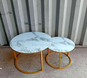 White Nesting Tables –Minimalist Functional Living Room Set