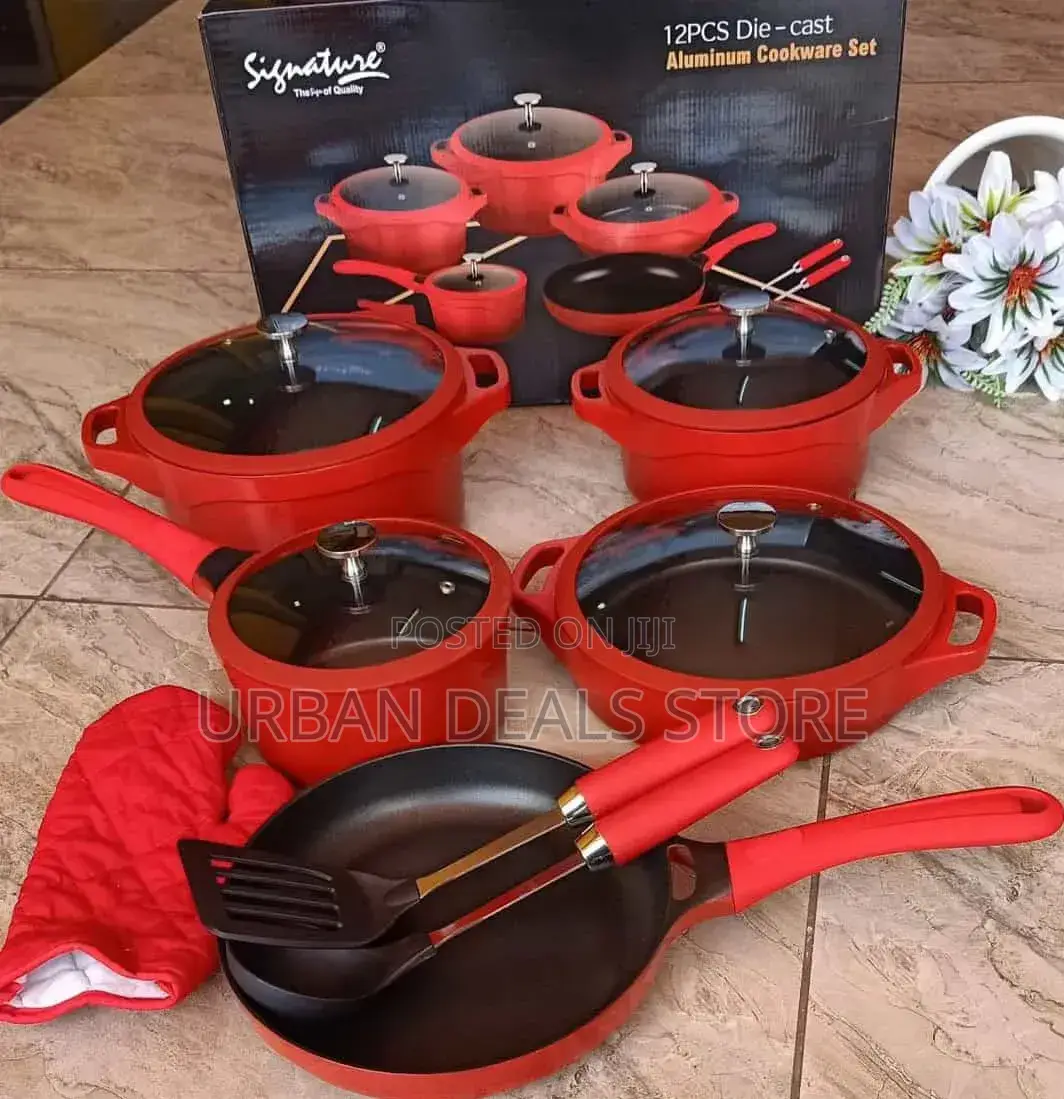 Signature 12pcs Modern Die-Cast Nonstick Cookware Set