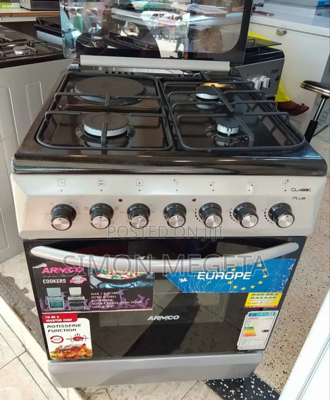 Armco 60x60 Cooker – Powerful Burners, Oven Grill Combo