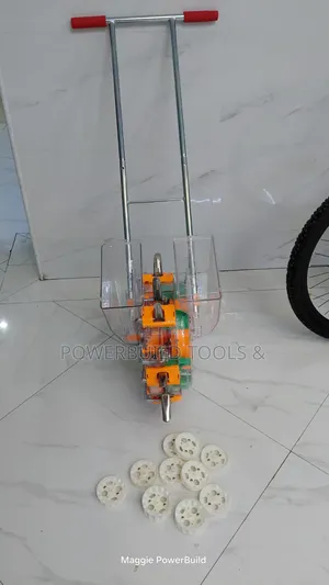 Manual Hand-Push Agricultural Seed Planter With Fertiliser Machine
