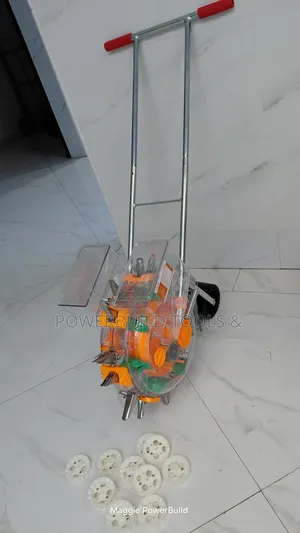 Manual Hand-Push Agricultural Seed Planter With Fertiliser Machine