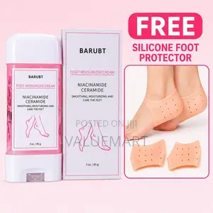 Foot Moisturizer Cream for Dry Cracked Heels, Free Silicone Protector
