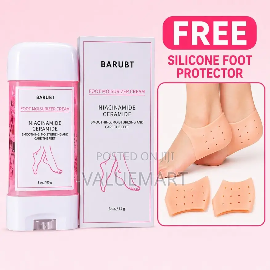 Foot Moisturizer Cream for Dry Cracked Heels, Free Silicone Protector