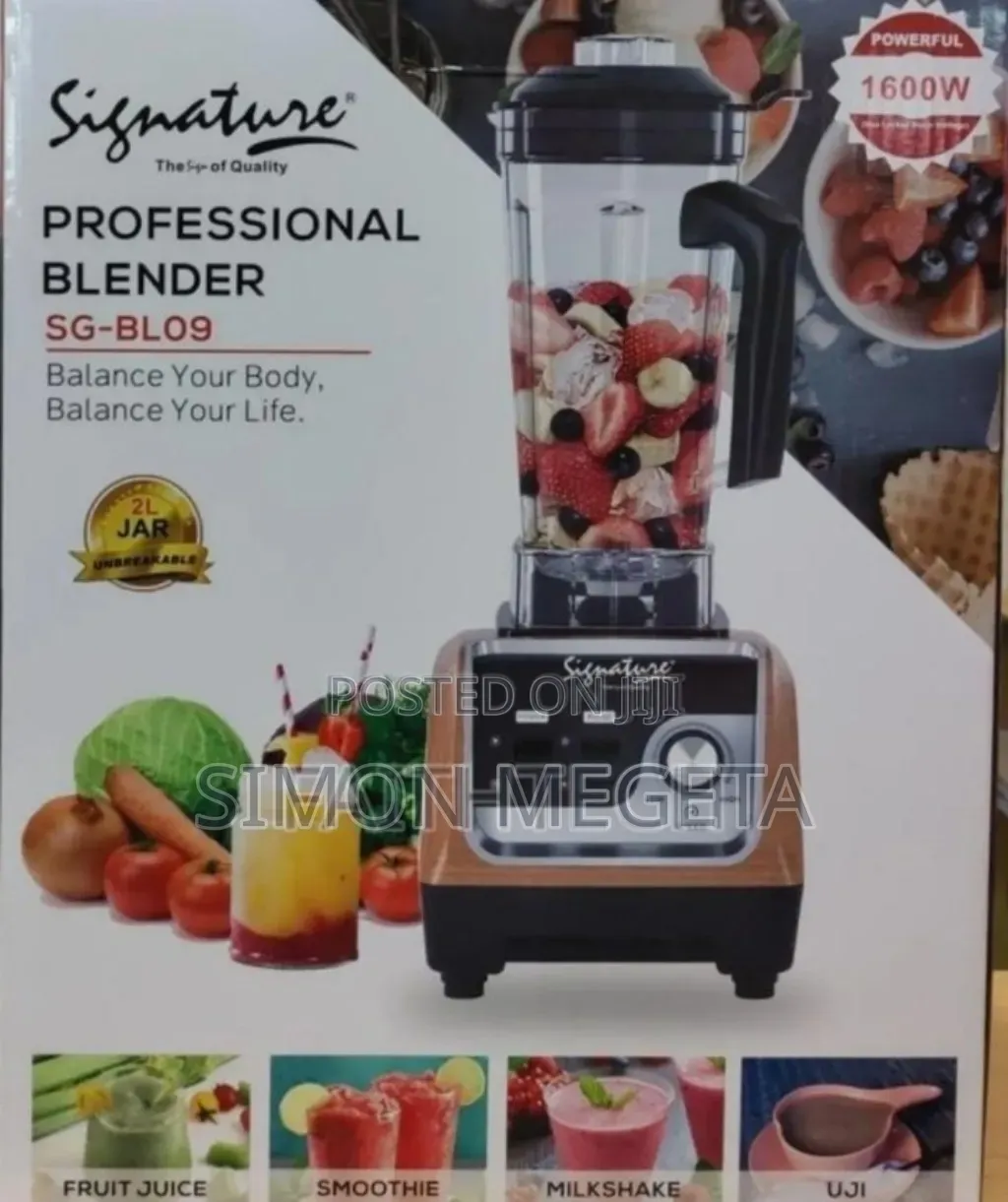 Silver New 1600watts Signature Commercial Blender