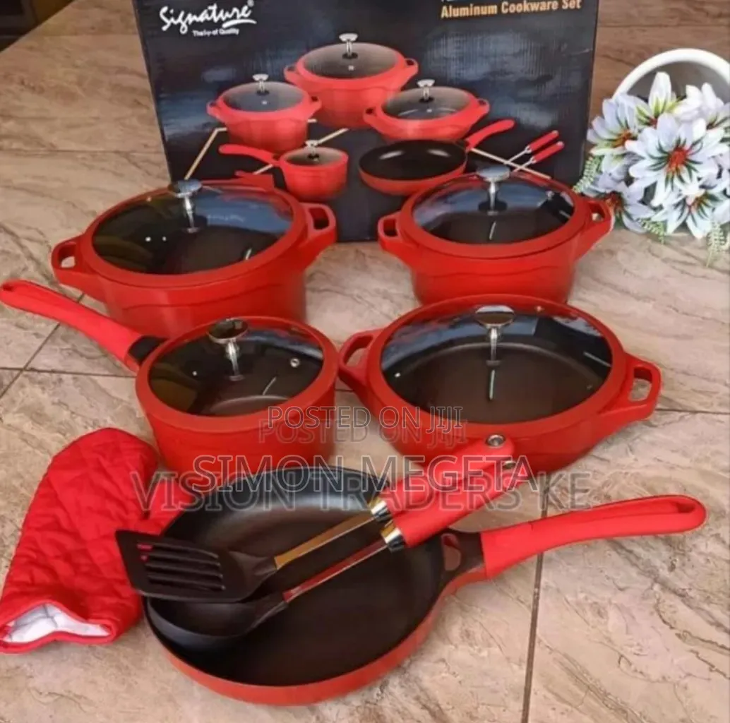 Durable. Stronger 12 Pieces Signature Die Cast Nonstick Cookware Set