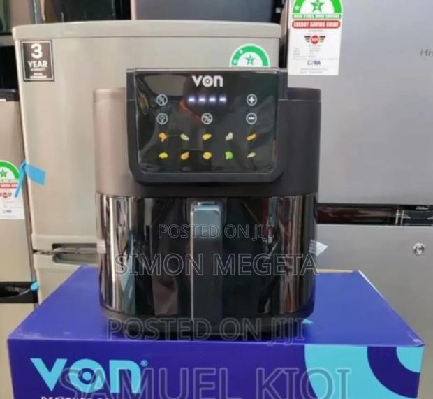Black Von 8l Air Fryer Slim Air Fryer