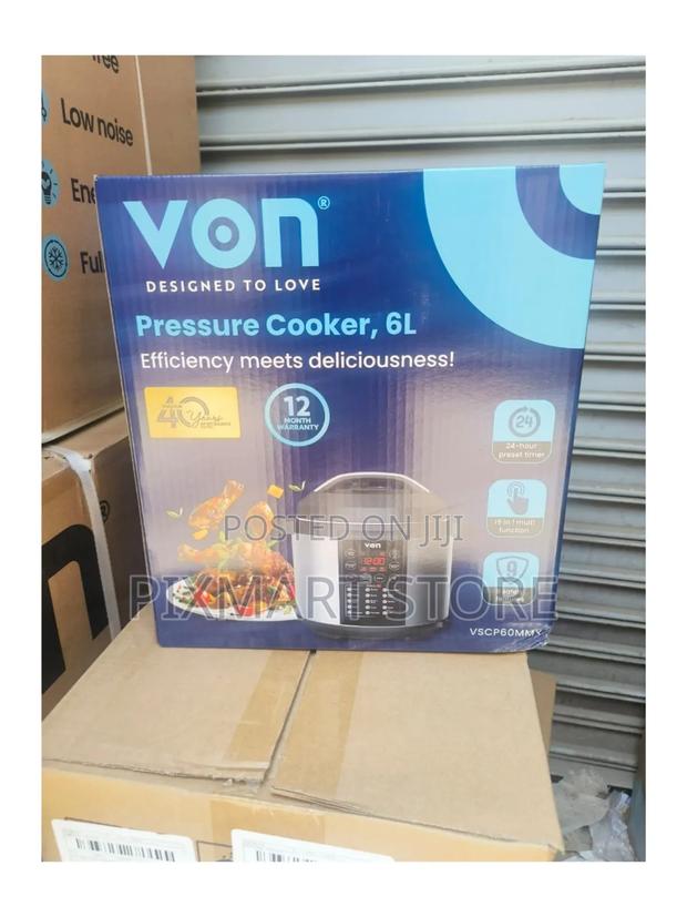 Von 6 Litres Electric Pressure Cooker 1000w Digital Cooker