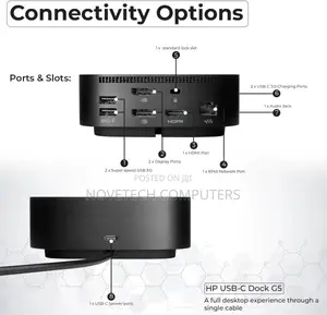 Hp Usb-C G5 Docking Station Hdmi Displayport Rj45 With 120w Hp Adapter