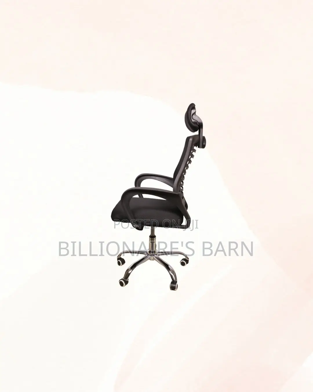 Secretarial Mesh Chair Adjustable Headrest for Office Durable Solution