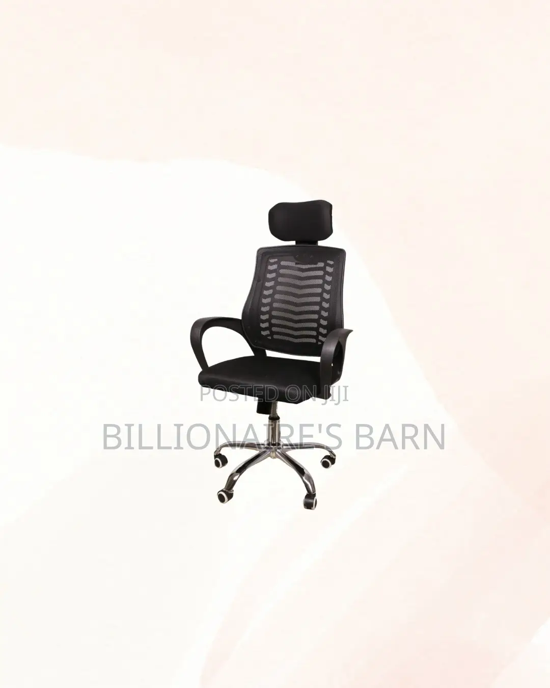 Secretarial Mesh Chair Adjustable Headrest for Office Durable Solution