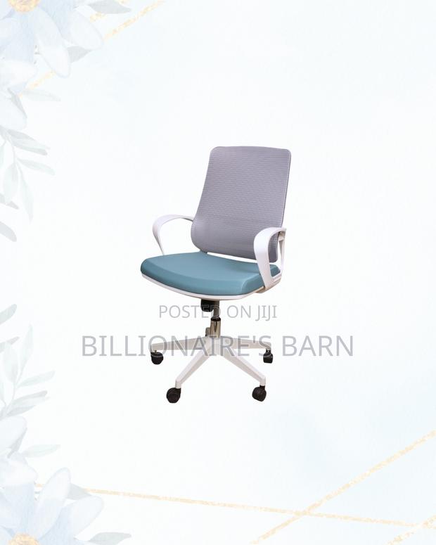 White Ergonomic Mesh Office Chair Mid Back Professional Solution