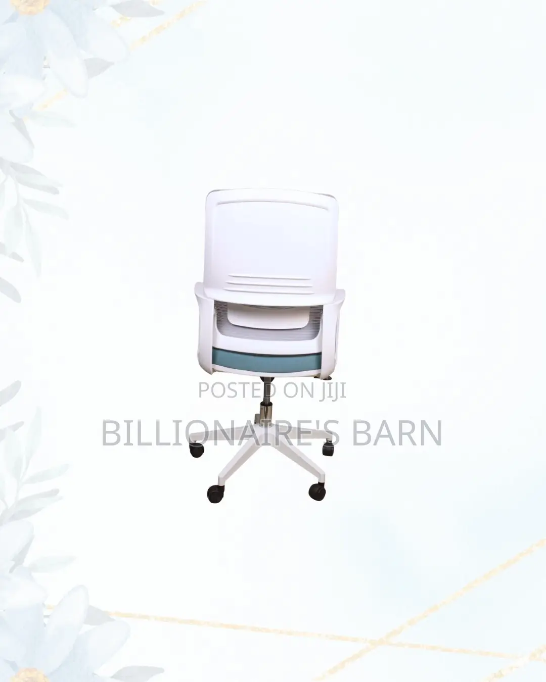 White Ergonomic Mesh Office Chair Mid Back Professional Solution