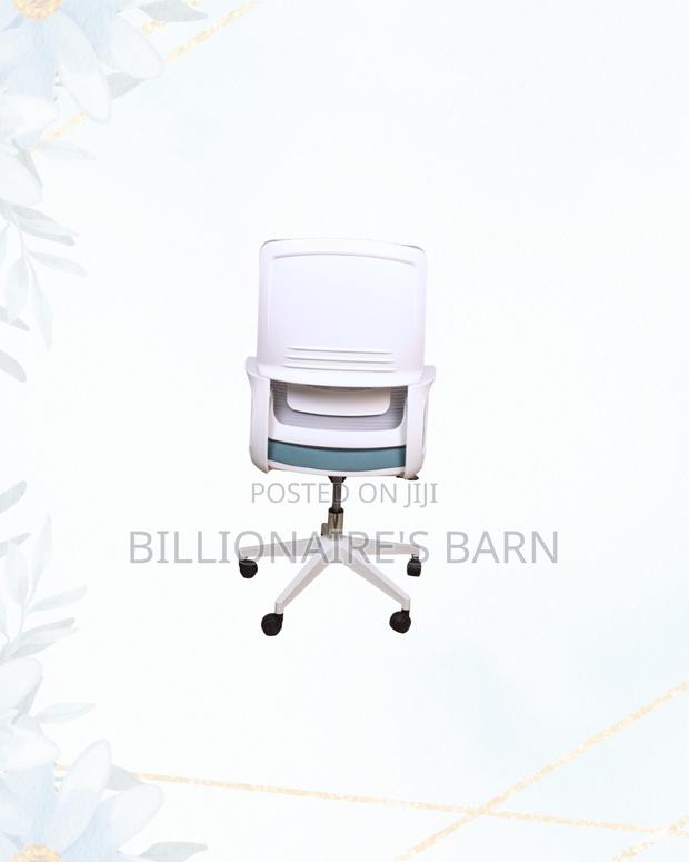White Ergonomic Mesh Office Chair Mid Back Professional Solution - thumbnail 3