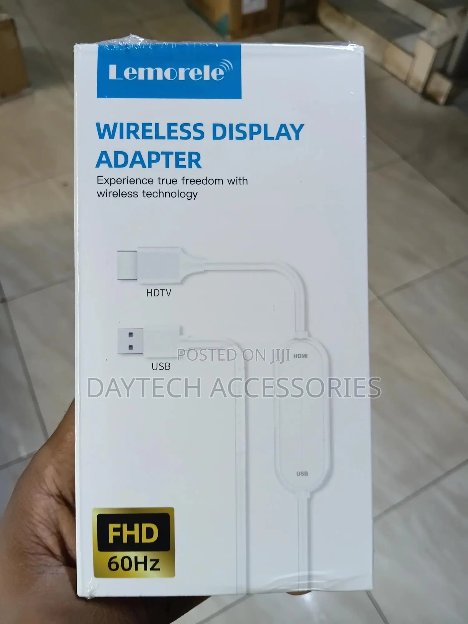 This Is a Lemorele P1000 Wireless Hdmi Screen Mirroring Dongle - White
