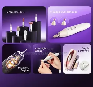 Oraimo Tipsy 6 Nail Drills 2-Speed Dual Rotation Manicure Set