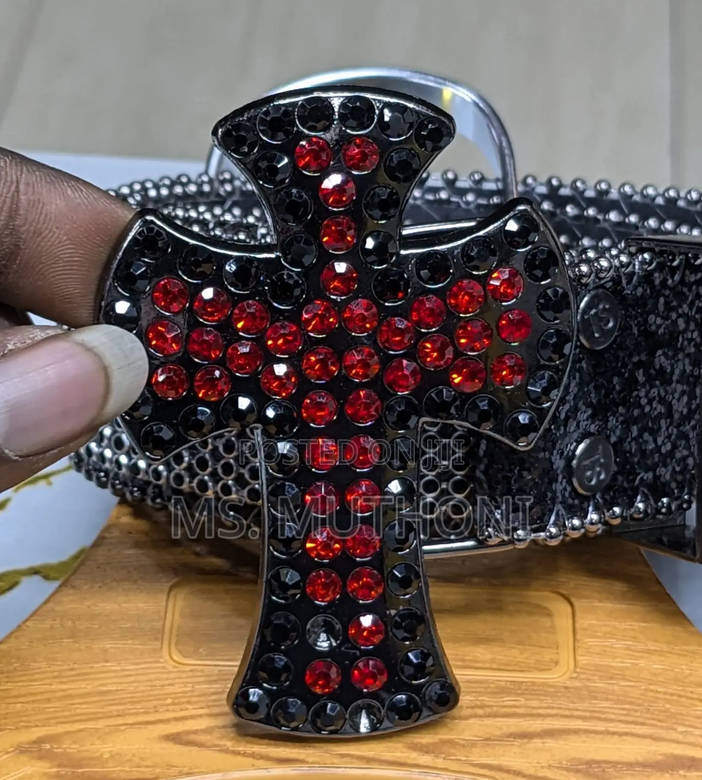  Gothic-Style Iron Cross/ Skull Bb Simon Belts