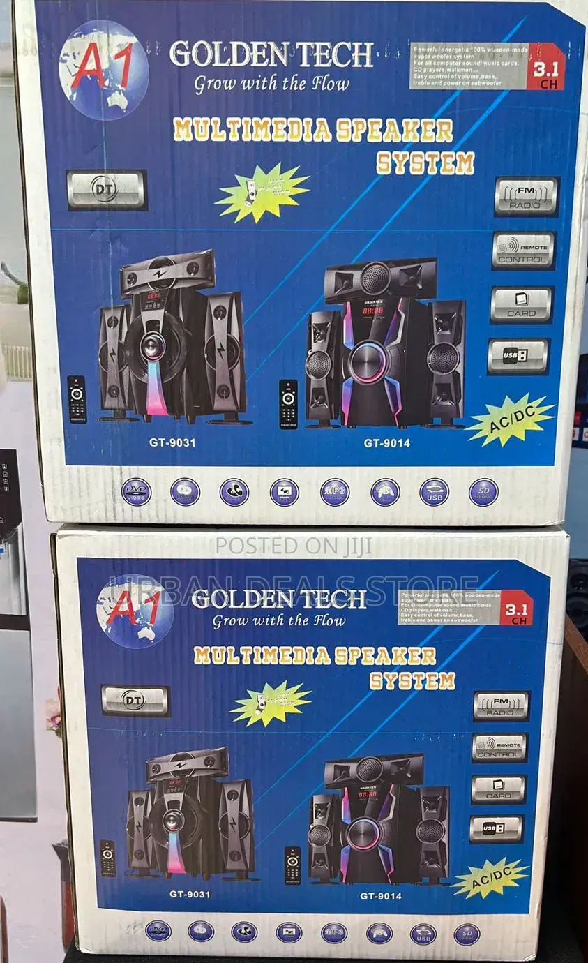 3.1channel System Goldentech Multimedia Speaker Woofer