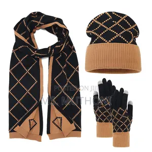 Cashmere 3 in 1 Winter Set Hat,Scarf and Gloves*