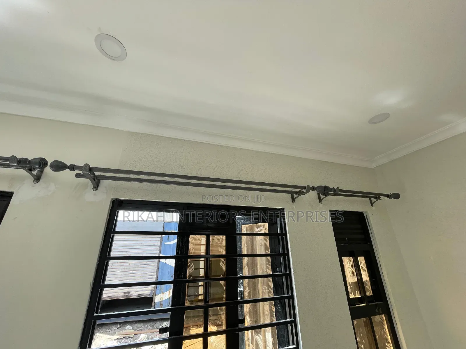 Silver Grey Powder Coated Juakali Curtain Rods