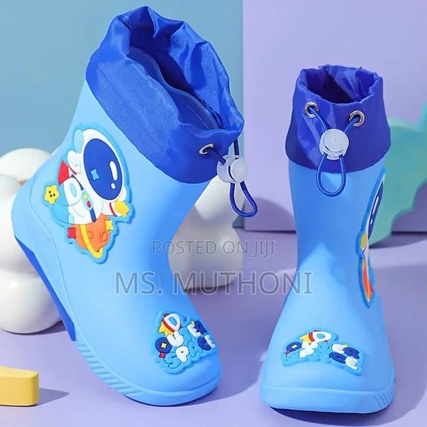 Cute Kids Cartoon Theme Waterproof Gumboots With a Tie Loop* - thumbnail 2