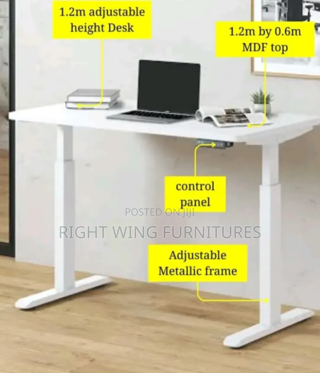 Office Smooth Control Panel Electric Adjustable Height 120cm.