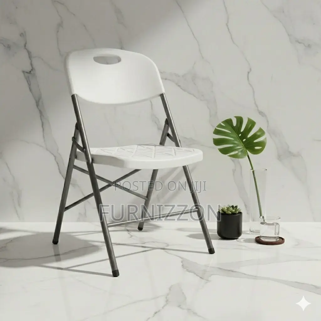 Heavy Duty White Folding Chair – Perfect for Events Home