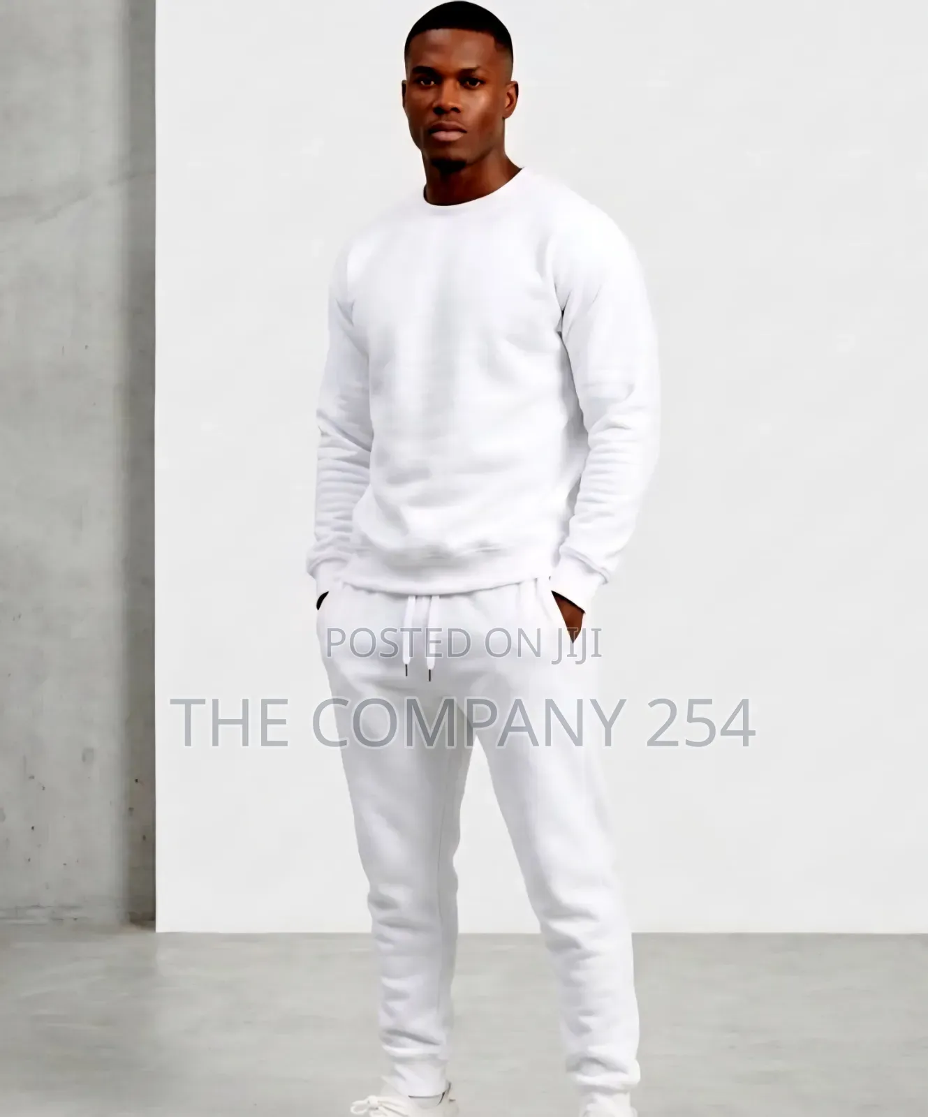 Quality Leather Casual Unisex 2 Piece Men Plain Hoodies Sweatpants