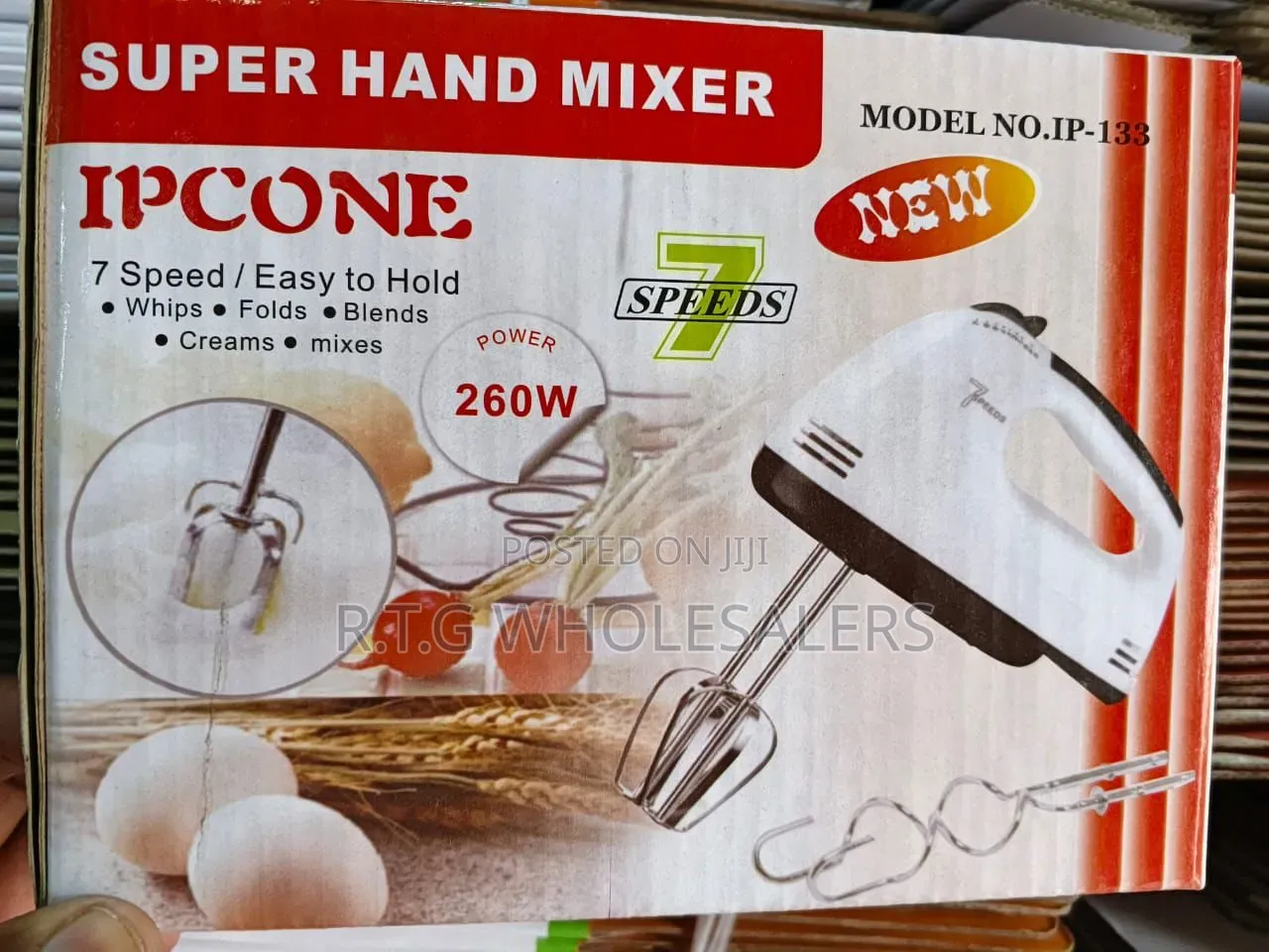 Ipcone Hand Mixer 7 Speed 260w Electric