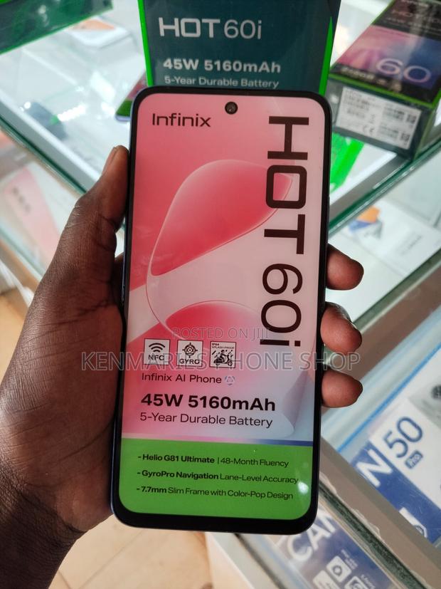 New Infinix Hot 60i 128 GB Black - thumbnail 2