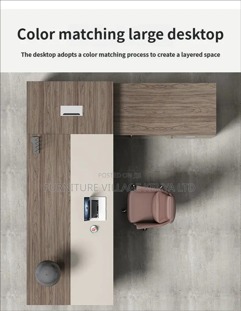 1.6 Meters Imported L-Shaped Boss Writing Table