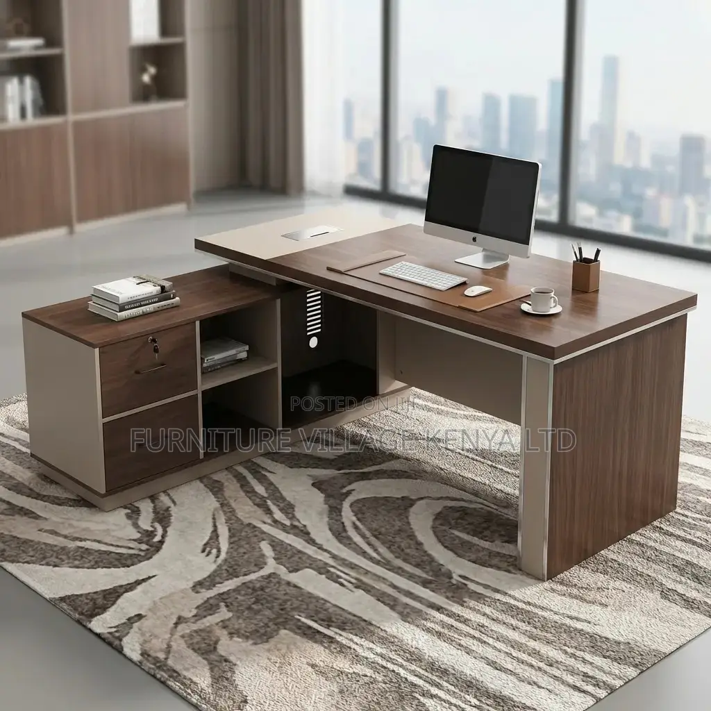 1.6 Meters Imported L-Shaped Boss Writing Table