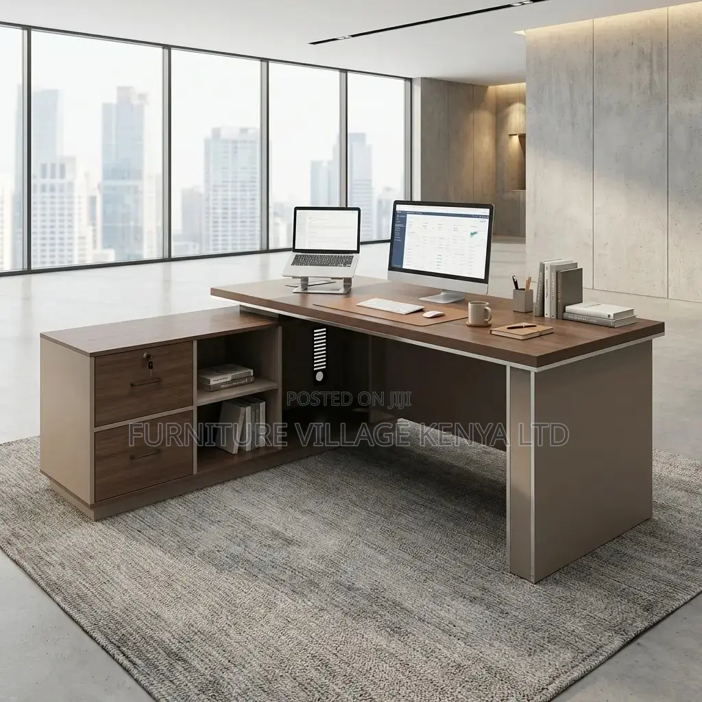 1.6 Meters Imported L-Shaped Boss Writing Table