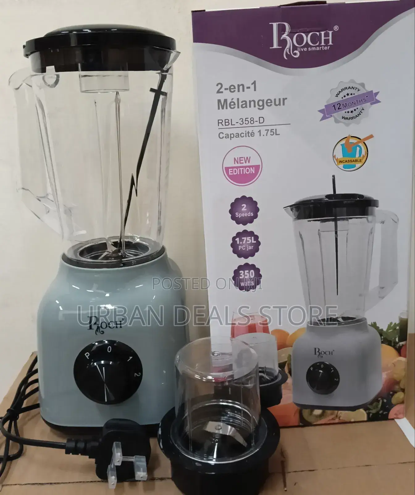 Roch 2 in 1 Blender Grinder