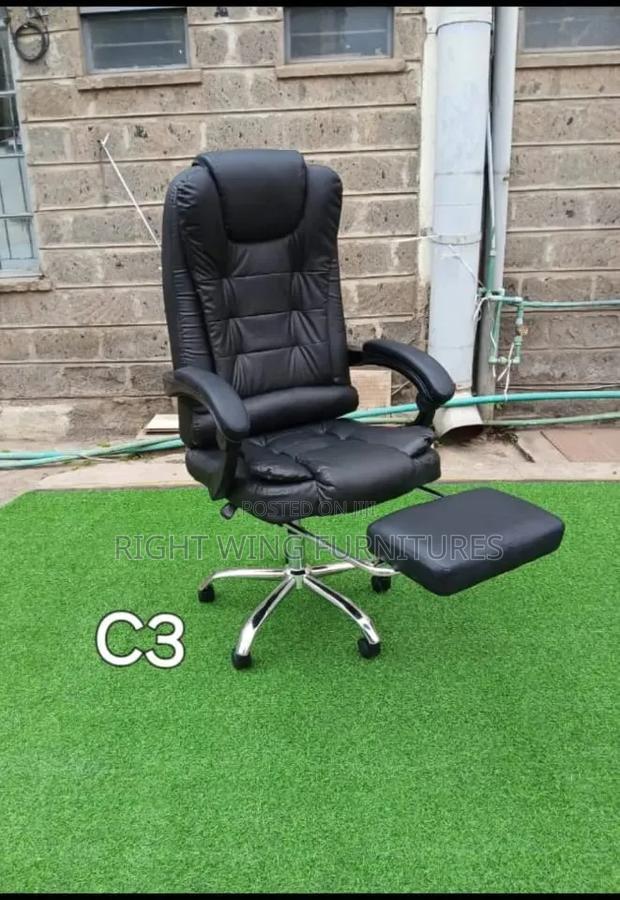 C-3 Leather Footrest Office Chair - main view