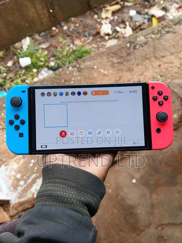 Clean Home Used Nintendo Switch. Red Blue Joycons - thumbnail 2
